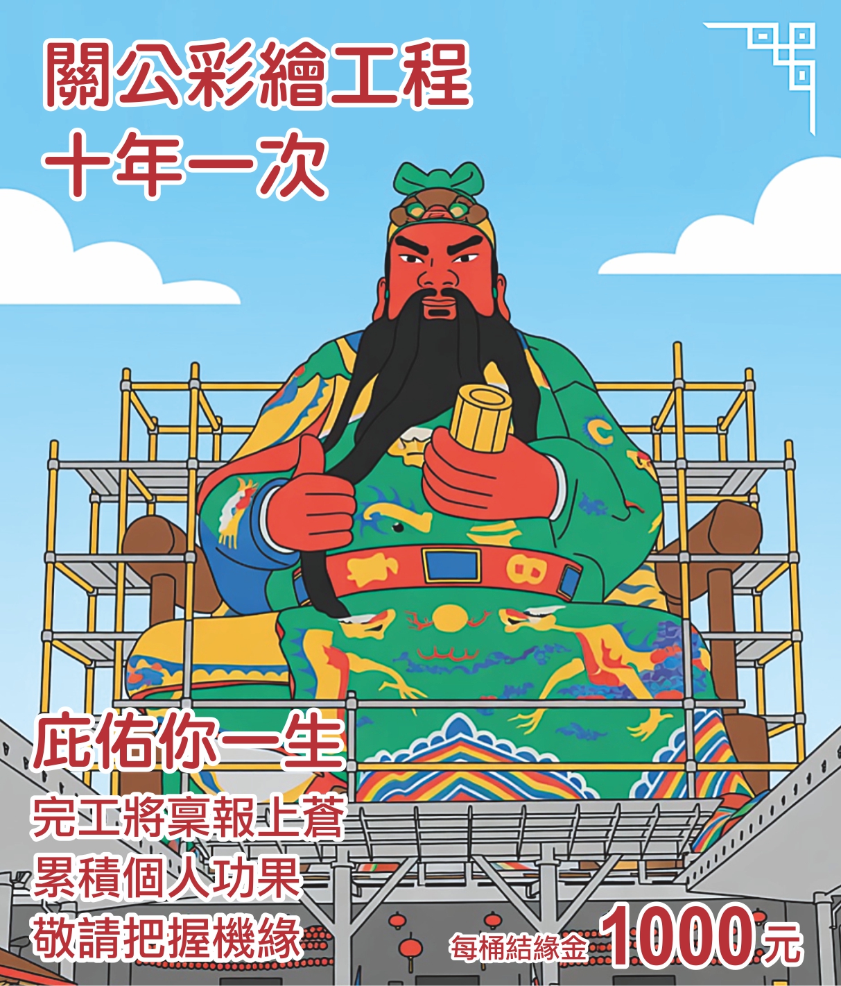 十年一次的關公彩繪工程